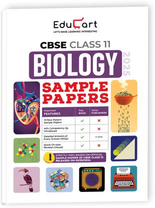 Educart CBSE Sample Question Papers Class 11 Biology Book (For 2025 Exam)  - Class 11 Sample Paper 2025