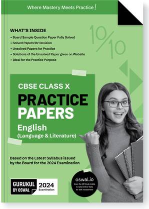 Gurukul English (Language & Literature) Practice Papers for CBSE Class 10 Board Exam 2024 : Fully Solved New SQP Pattern March 2023, Sample Papers, Unsolved Papers, Latest Board Syllabus