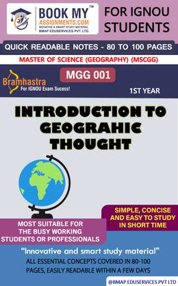 IGNOU MGG 001 Introduction to Geograhic Thought Quick Readable Notes | Important Topic-wise Conceptual Notes | Master of Science (Geography) (MSCGG)