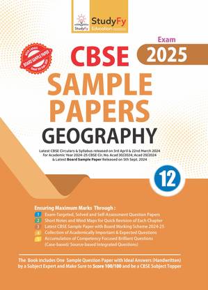 StudyFy CBSE Sample Papers Class 12 Geography For 2025 Exam