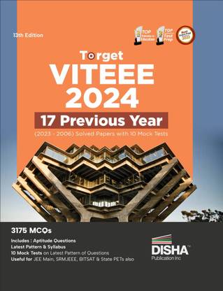 Target Viteee 2024 - 17 Previous Year (2023 - 2006) Solved Papers with 10 Mock Tests Physics, Chemistry, Mathematics, & Quantitative Aptitude 3150 Pyqs