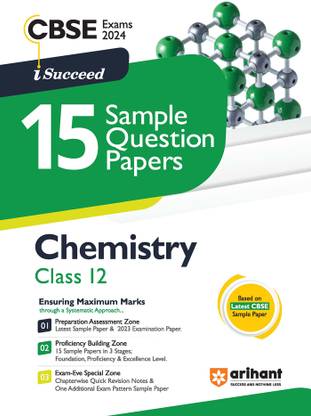 Arihant CBSE Sample Question Paper Class 12 Chemistry Book For 2024 Board Exam