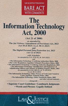 INFORMATION TECHNOLOGY ACT, 2000, BARE ACT WITH COMMENTS, EDITION 2024.