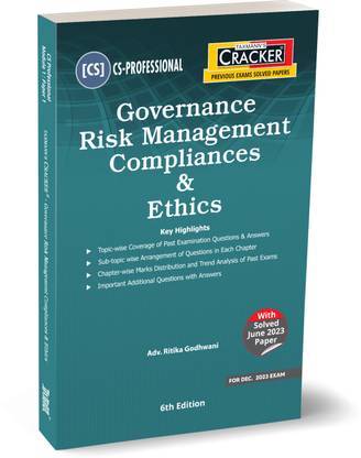 Taxmann's CRACKER for Governance Risk Management Compliances & Ethics (Paper 1 | GRMCE) – Covering past exam questions (sub-topic wise) & detailed answers | CS Professional | Dec. 2023 Exam