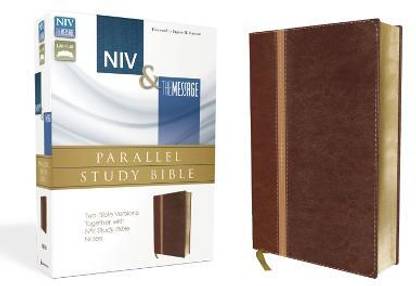 NIV, The Message, Parallel Study Bible, Leathersoft, Brown