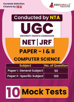 NTA UGC NET/JRF Computer Science Book  - 2024 : Paper I and II (English Edition) - 10 Full Length Mock Tests (1500 Solved Questions)