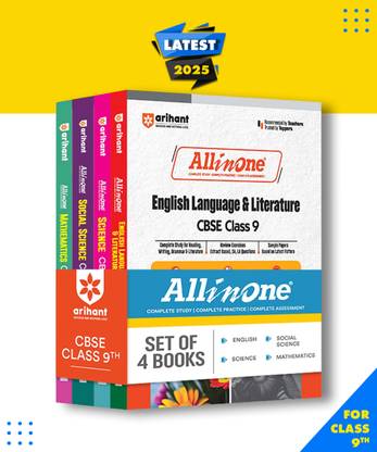 All In One Combo Class 9th Science, Mathematics, Social Science, English for CBSE Exam 2025 Set of 4 Books Paperback, Heena Sharma , Subhankar Vats , Rashmi Gupta, Brijesh Dwevedi , Jitendra Gupta, Kriti Arora|New Latest Edition For 2025-2026