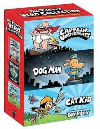Dav Pilkey's Hero Collection (Captain Underpants #1, Dog Man #1, Cat Kid Comic Club #1)