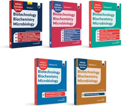PW Mega Solution Series Biotechnology Biochemistry Microbiology Vol 1-5 Combo By Debasish Kar