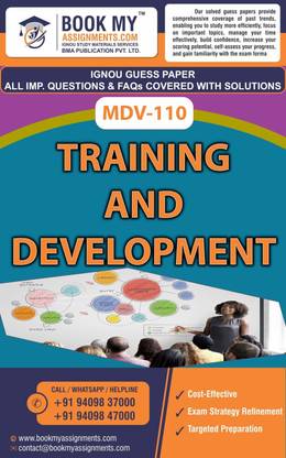 IGNOU MDV 110 Training and Development | Guess Paper | Important Question Answer | MADVS