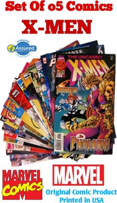 X-Men Comics set of 5 by Marval Original | Assorted and Different issues Collection.  - Xman comics set of 5 with 5 Disc