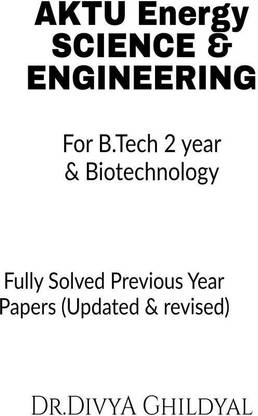 AKTU - ENERGY SCIENCE &amp;amp; ENGINEERING (BTech)