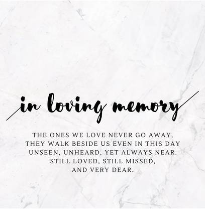 In loving memory  - Funeral Guest Book