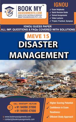 IGNOU MEVE 015 Disaster Management | Guess Paper | Important Question Answer | Master of Arts (Environmental and Occupational Health) (MAEOH)