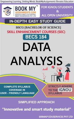 IGNOU BECS 184 Data Analysis In Depth Easy Guide Book For Ignou Studeny