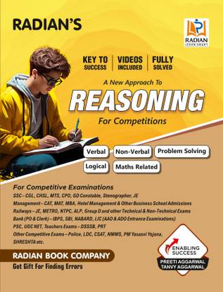 A New Approach to Reasoning for All Competitive Exams Book in English | Verbal, Non-Verbal, Logical, Problem Solving and Maths Related Reasoning