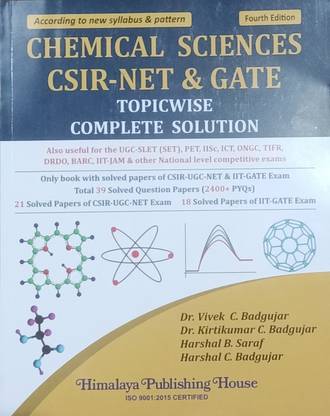 CHEMICAL SCIENCES CSIR-NET & GATE TOPICWISE COMPLETE SOLUTION
