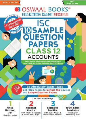 Oswaal ISC Sample Question Papers Class 12 Accounts for 2023 Board Exam (based on the latest CISCE/ICSE Specimen Paper)