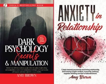 Dark Psychology Secrets and Manipulation + Anxiety in Relationship combo set of 2 Books