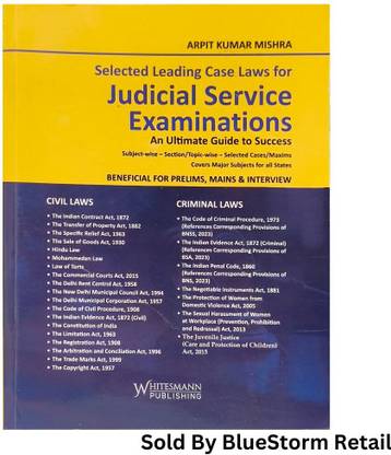 Selected Leading Case Laws For Judicial Service Examinations | An Ultimate Guide To Success | Edition 2024 - Whitesmann Publishing