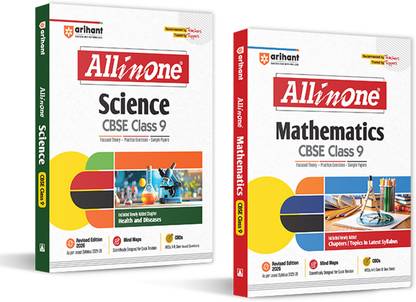 Arihant All In One Combo Class 9th Science, Mathematics Based On Latest NCERT for CBSE Exam 2025-26 | Theory, Practice Exercise and Sample Papers | (Set of 2 Books)