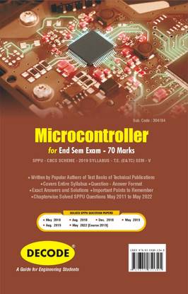 Microcontrollers for SPPU 19 Course (TE - SEM V - E &TC - 304184) (Decode)