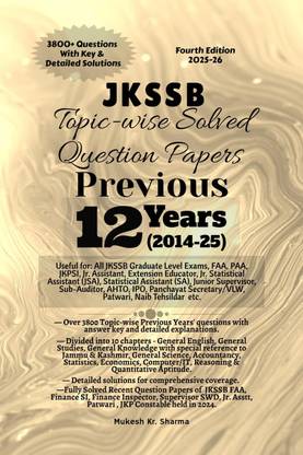 JKSSB Topic-wise Solved Question Papers