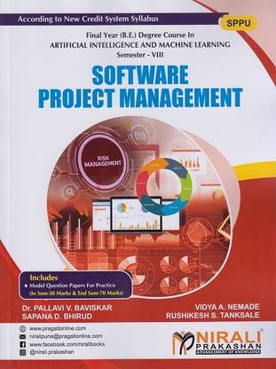 SOFTWARE PROJECT MANAGEMENT (Third Year (TY) B.Tech in Artificial Intelligence And Machine Learning - Semester 8 - SPPU)