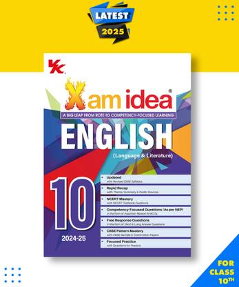 Xam idea English Language & Literature Class 10 Book| CBSE Board| Chapterwise Question Bank| Based on Revised CBSE Syllabus| NCERT Questions Included| Exam Paperback, Xamidea Editorial Board|New Latest Edition For 2025-2026