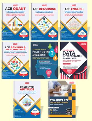Complete Bank Exam Preparation For SBI / IBPS / RRB / SEBI / RBI Bank Clerk / Po Prelims & Mains & All Banking Exams Set Of 8 Books
