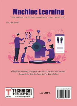 Machine Learning for BE Anna University R21CBCS (IV - AI&DS / CS&BS - AL3451)