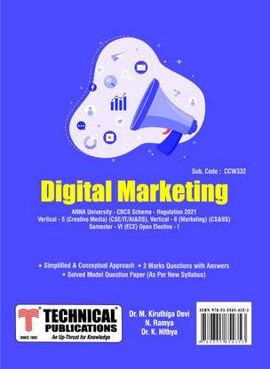 Digital Marketing for BE Anna University R21CBCS (Vertical V - CSE / IT / AI&DS - CCW332)