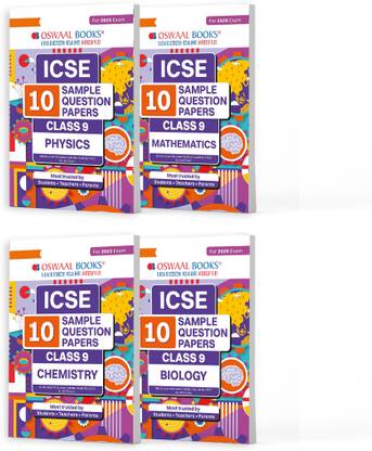 ICSE 10 Sample Question Papers Class 9 Phy,Chem,Bio &Maths 4 Books For 2025 Exam