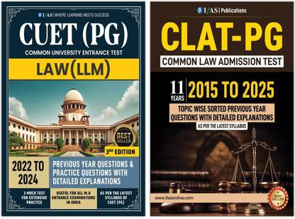 CLAT PG Law Book and CUET PG Law Entrance Exam Books  - 2025 [Set of 2 Book] Previous Year Solved Papers with 3 Mock Tests | Topicwise wise Sorted PYQ Question Bank with Detailed Solutions | Best Selling Books Set for NTA CUET PG LLM, CLAT, AILET, ILI & all Law Entrance Exams in India | IFAS Publications