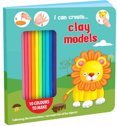HELLO FRIEND Clay Modeling Board Book How to make clay models with 10 different colour child safe clay inside. Art Clay