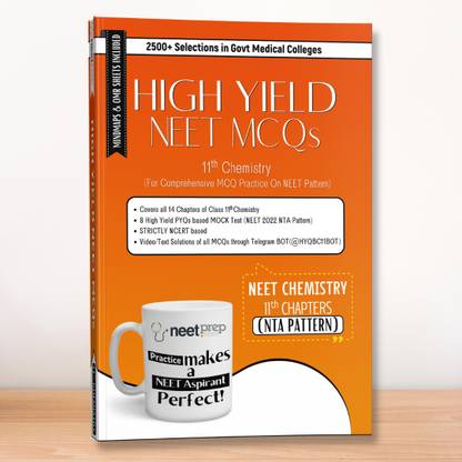 High Yield NEET MCQs - 11th Chemistry - NEETprep.com (2000+ High Yield NCERT Based Questions with Video/Text Solutions)