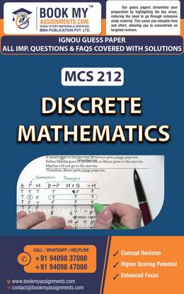 IGNOU Discrete Mathematics MCS 212 | Guess Paper| Important Question Answer |