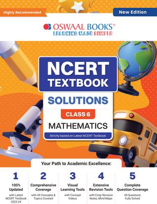 Oswaal NCERT Textbook Solution Class 6 Mathematics | For 2024 Exam