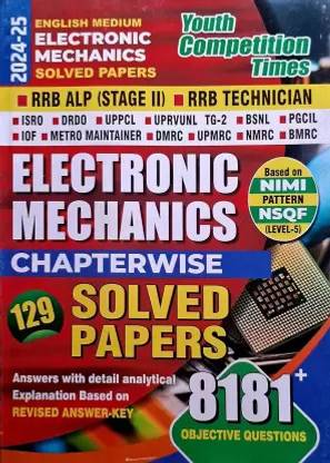 RRB ALP Stage-II Electronics Mechanics Chapterwise Solved Papers 8181 Objective Questions 2024-25