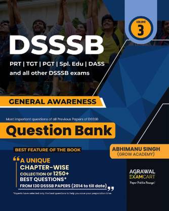 Examcart DSSSB General Awareness Question Bank by Abhimanu Singh Sir for PRTs | TGTs | PGTs | Spl. Edu | DASS For 2025 Exam in English