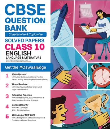 Oswaal CBSE Question Bank Class 10 English Language & Literature Hardcover Book, Chapterwise and Topicwise Solved Papers For Board Exams 2025