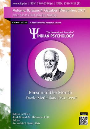THE INTERNATIONAL JOURNAL OF INDIAN PSYCHOLOGY, VOLUME 9, ISSUE 4, Booklet no. 6