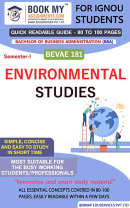 IGNOU BEVAE 181 Environmental Studies Quick Readable Notes | Important Topic-wise Conceptual Notes | Bachelor of Business Administration (BBA)