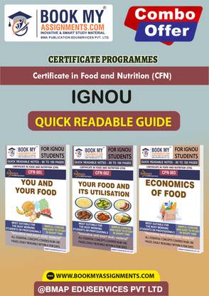 IGNOU CFN1 CFN2 CFN3 Quick Readable Notes Book For Ignou Student Certificate in Food and Nutrition (CFN) In Hindi