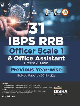 31 Ibps Rrb Officer Scale 1 & Office Assistant Prelim & Main Previous Year-Wise Solved Papers (2013 - 2022)
