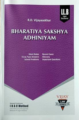 Law Of Evidence Guide (Descriptive Answers, Short Notes, Case Laws, Problems And Solutions, Points To Remember And Model Question Paper)