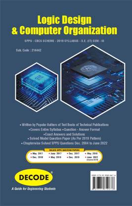 Logic Design and Computer Organization for SPPU 19 Course (SE - I - IT - 214442) (DECODE)