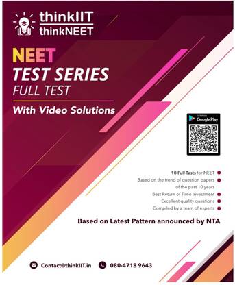 thinkIIT-thinkNEET NEET Full Syllabus Practice Tests, 10 Tests, New Pattern 2025 as Per NTA, With Video and PDF Solutions