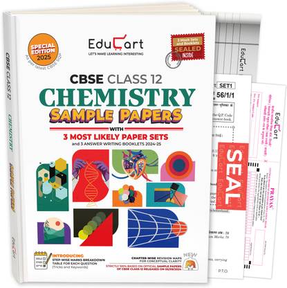 Educart CBSE Chemistry Class 12 Sample Paper 2024-25 (With exclusive CBSE Mock Booklets for 2025 Exam)  - Class 12 Sample Paper 2025