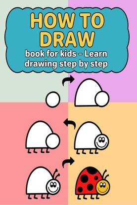 How to draw book for kids - Learn drawing step by step  - Learning book for how to draw for kids age 5+
